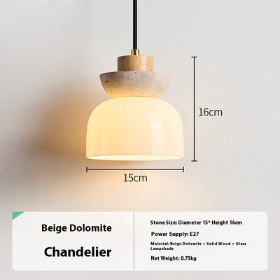 Lámpara de Mesita Estilo Japonés Minimalista en Madera Natural - Image 6