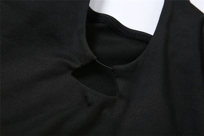 Vestido Largo Hueco Ajustado de Manga Larga Color Sólido - Image 22