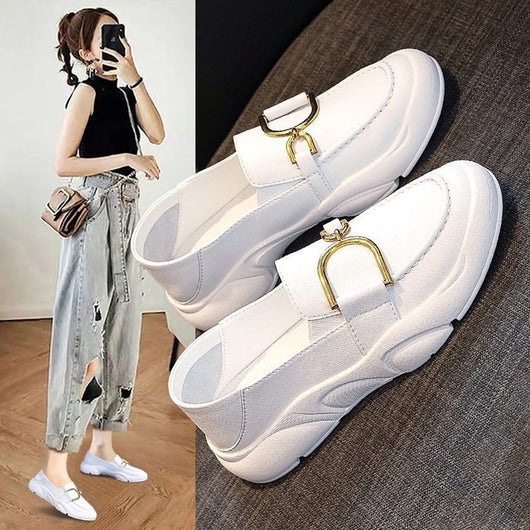 Zapatos Casuales de Cuero Versátiles para Verano - Ideales para Estudiantes - Image 6