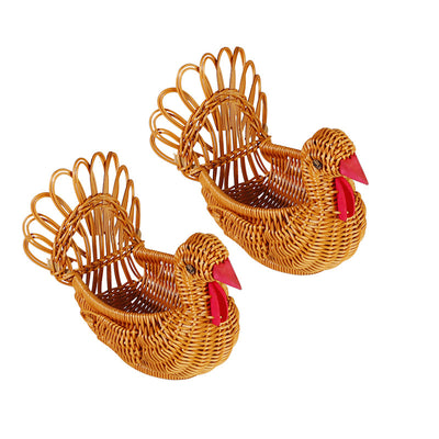 Canasta Tejida de Ratán con Diseño Animal - Organizador Decorativo para Frutas y Vegetales - Image 8