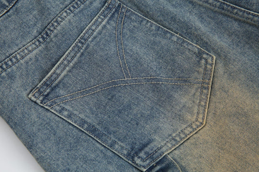 Pantalones Cargo Denim Vintage Lavado Retro Unisex - Image 23