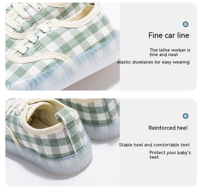 Zapatos de Lona a Cuadros con Elástico para Niños - Image 12