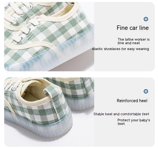 Zapatos de Lona a Cuadros con Elástico para Niños - Image 12