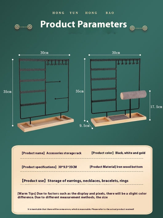 Organizador de Joyas Metálico - Soportes para Aretes, Collares y Anillos - Image 18