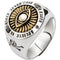 Men's Ring Vintage Punk S925 Plateado Blanco adjustable