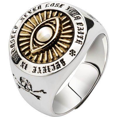 Anillo de Plata Vintage Punk para Hombre S925 - Image 3