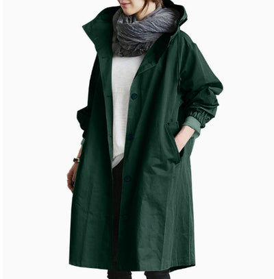 Chaqueta Cortavientos Mujer Casual Suelta con Capucha y Bolsillos - Impermeable y Secado Rápido - Image 14