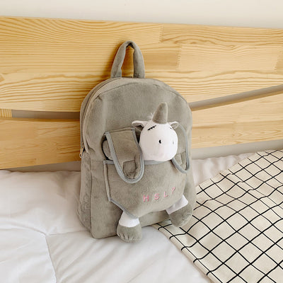 Mochila Infantil Peluche Lindas Caricaturas con Doble Tirante para Preescolar - Image 2