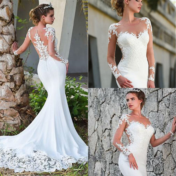 Vestido de Novia Elegante con Cola Trasera Sutil
