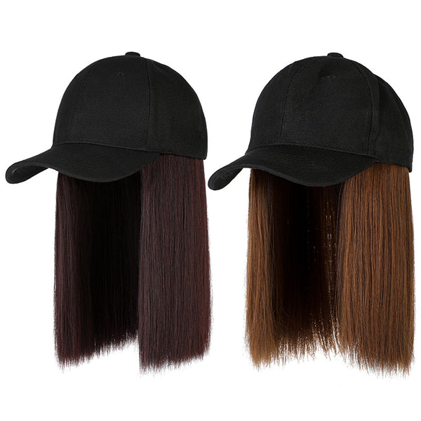 Peluca Bob Corto Liso con Gorro - Cabello hasta la Clavícula