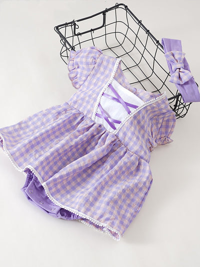 Vestido de Verano Princesa Bebé a Cuadros - Image 2