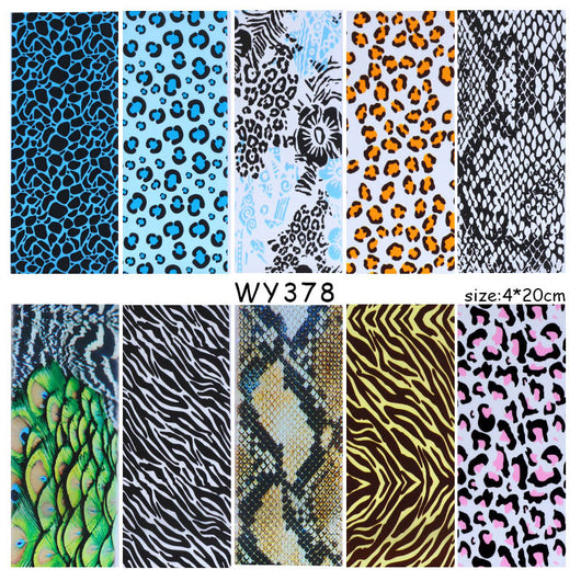 Calcomanías de Uñas Leopardo con Flores - Image 7