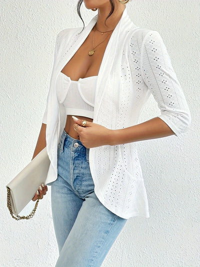 Cardigan Hueco Elegante para Mujer - Diseño Moderno Cruzado - Image 16