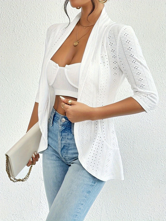 Cardigan Hueco Elegante para Mujer - Diseño Moderno Cruzado - Image 16
