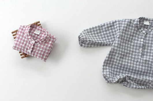 Mameluco Bebé Estilo Western con Cuadros y Manga Larga - Image 7