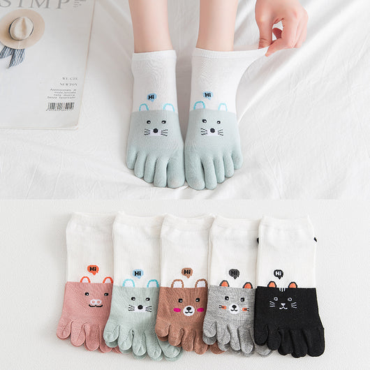 Calcetines de Algodón con Dedos Separados - Altura Media para Mujer - Image 7