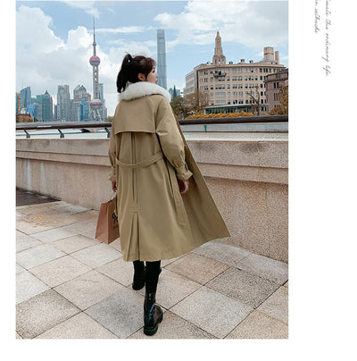 Chaqueta Abrigo Impermeable de Piel de Conejo y Algodón para Mujer - Image 13