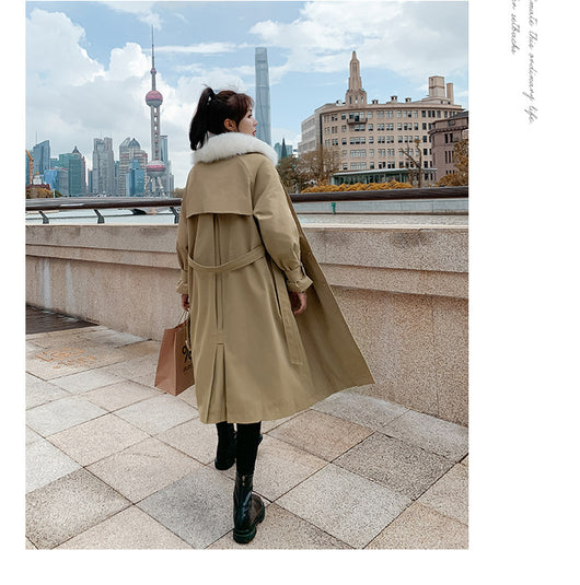 Chaqueta Abrigo Impermeable de Piel de Conejo y Algodón para Mujer - Image 13