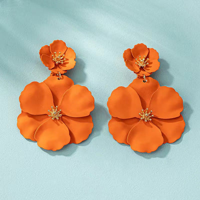 Aretes Largos Mori Girl con Flores Retro Estilo Europeo y Americano - Image 9