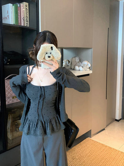 Cardigan Elegante con Camiseta Integrada - Image 7