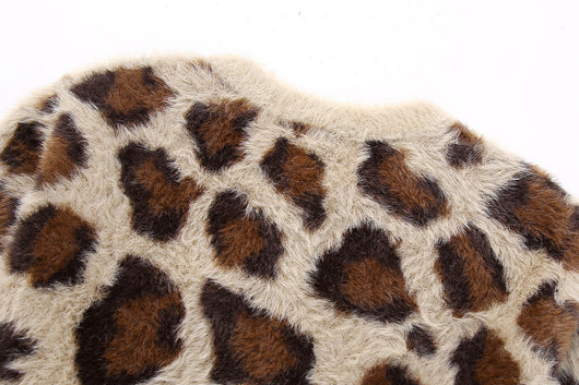Abrigo Tejido Jacquard con Patrón Animal y Efecto Pelaje Artificial - Image 22