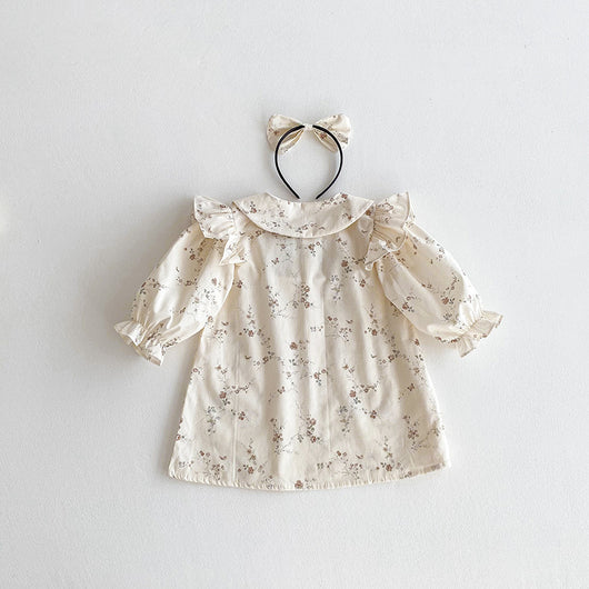 Vestido Romper para Bebé Niña con Mangas Volantes y Encaje - Image 21