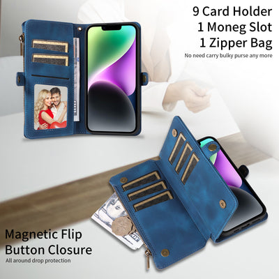 Funda Cartera Tipo Flip con Cierre para Teléfono en Cuero - Image 19