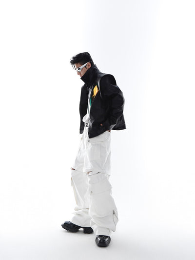 Pantalones Blancos Anchos Unisex para Hombre - Image 9
