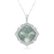 European And American Entry Lux Sweater S925 Plateado Inlay Grande Natural Verde Crystal Pendant Light Verde 925 Plateado