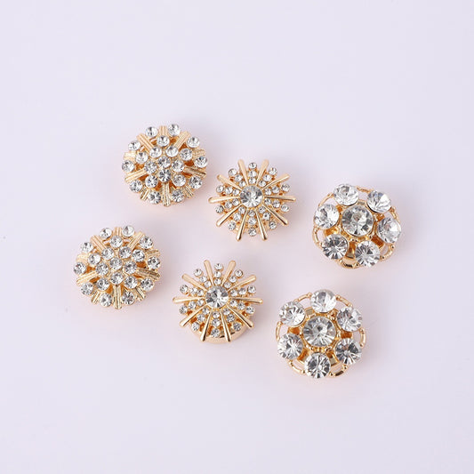 Gemelos Elegantes con Incrustaciones de Cristal Multiestilo