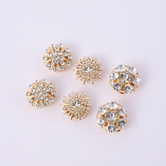 Gemelos Elegantes con Incrustaciones de Cristal Multiestilo