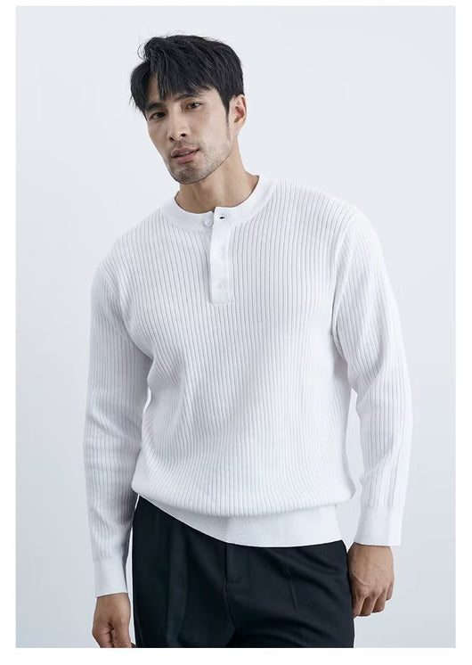 Suéter Ejecutivo Preppy de Manga Larga para Hombre - Image 23