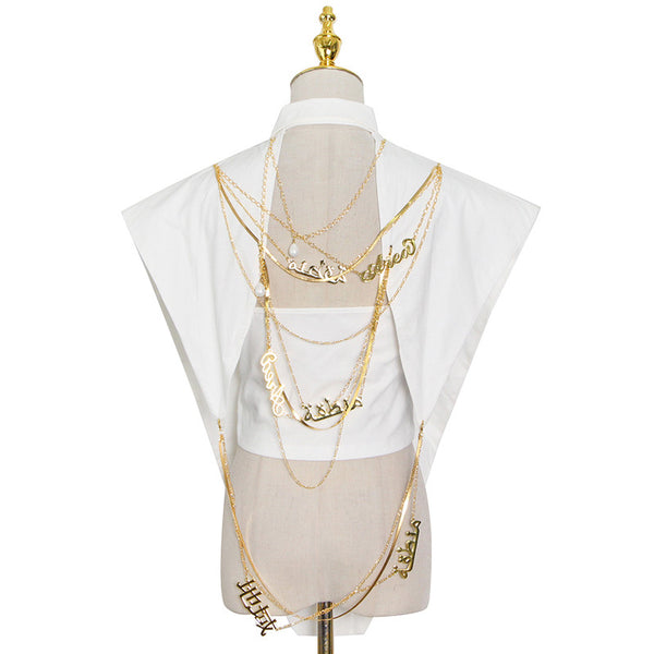 Blusa Triangular Invertida con Costura en Cadena - Diseño Trendy