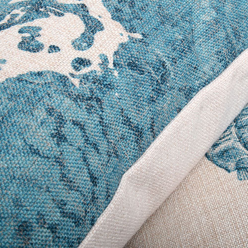 Funda de Almohada Estilo Mediterráneo con Concha Marina, Estrella de Mar y Coral - Image 3