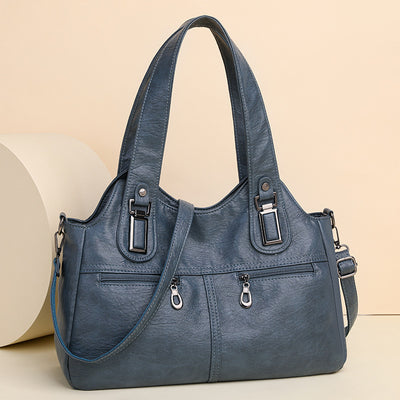 Bolso de Cuero Suave Gran Capacidad Estilo Retro Vintage - Image 4