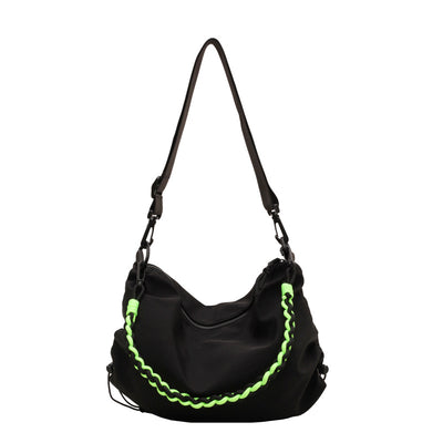 Bolsa Crossbody Naranja Grande de Nylon - Mochila Escolar de Alta Capacidad - Image 7