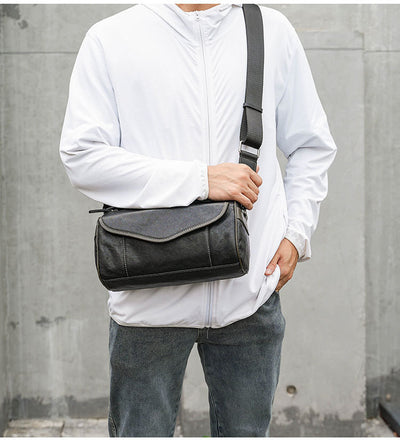 Bolsa Crossbody de Cuero Curtido al Vegetal para Hombre - Estilo Vintage - Image 14