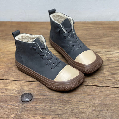 Botas de Cuero Artesanales para Mujer con Punta Cuadrada - Image 2