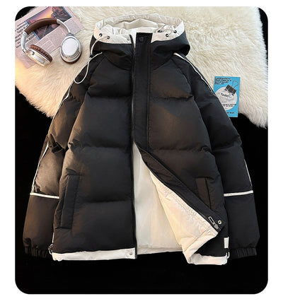 Abrigo Acolchado Holgado con Capucha - Algodón Casual para Hombre - Image 18