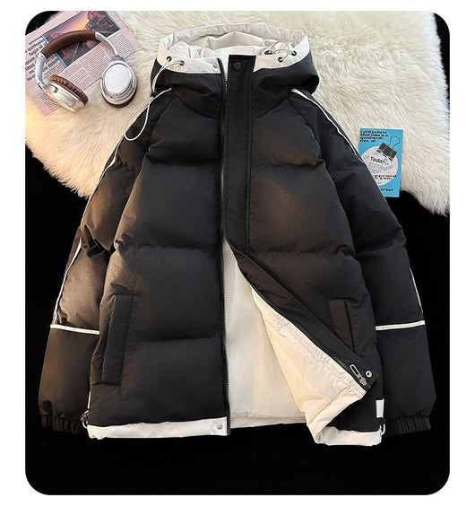 Abrigo Acolchado Holgado con Capucha - Algodón Casual para Hombre - Image 18