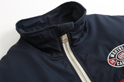 Chaqueta Acolchada de Algodón con Bordado de Letras y Contraste de Colores - Image 13