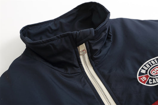 Chaqueta Acolchada de Algodón con Bordado de Letras y Contraste de Colores - Image 13