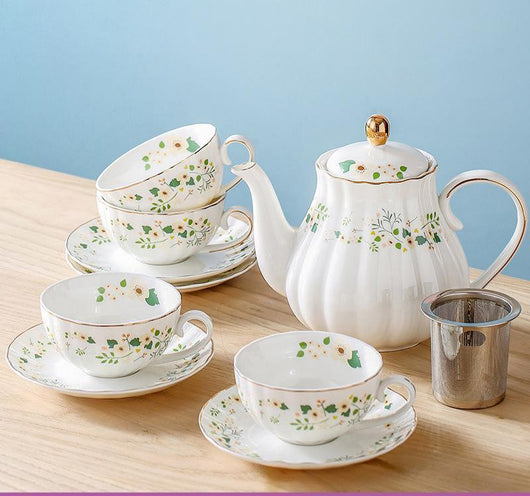 Juego de Taza Cerámica Creativa con Plato y Tetera - Image 27