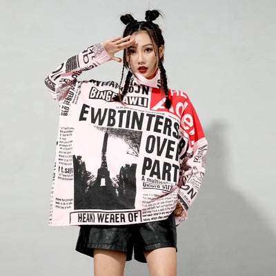 Suéter Tejido Mujer con Estampado de Letras - Corte Slim Talla Grande - Image 4