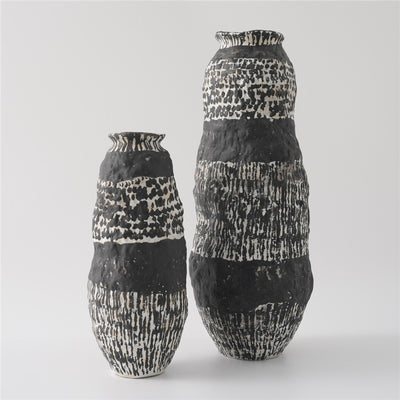 Florero de Cerámica Pintado a Mano Estilo Wabi-sabi Negro - Image 3