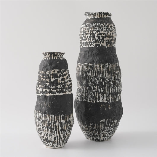 Florero de Cerámica Pintado a Mano Estilo Wabi-sabi Negro - Image 3
