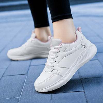 Tenis Casual Impermeables de Cuero con Suela Suave para Mujer - Image 4