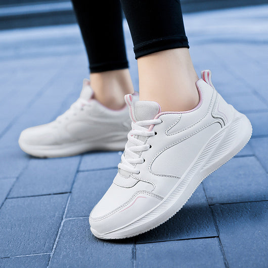 Tenis Casual Impermeables de Cuero con Suela Suave para Mujer - Image 4