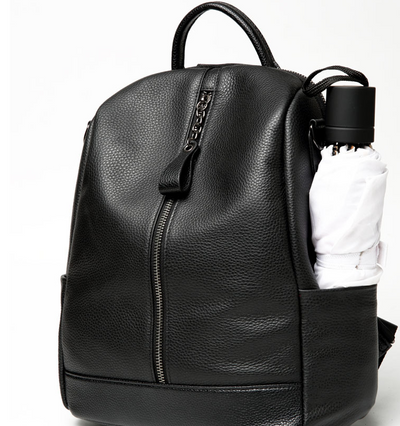 Mochila de Cuero con Textura - Gran Capacidad y Estilo Versátil - Image 7