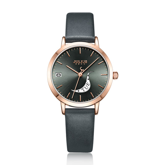 Reloj de Pulsera Multifuncional con Calendario y Carita Sonriente para Mujer - Image 2